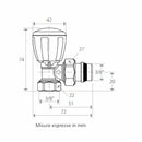 Giacomini R421TG valvola termostatizzabile a squadra 3/8" per radiatori