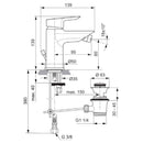 Miscelatore bidet Ceramix A7582AA Ideal Standard con piletta