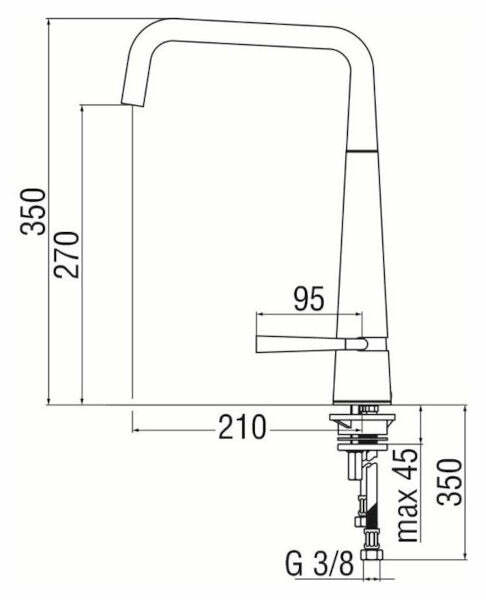 Nobili Likid miscelatore lavello con bocca girevole cromato