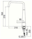 Nobili Likid miscelatore lavello con bocca girevole cromato