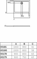 Ideal Standard ULTRA FLAT Piatto doccia rettangolare 100 X 80 cm