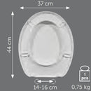 Sedile Universale in termoindurente TE118 con cerniere in nylon