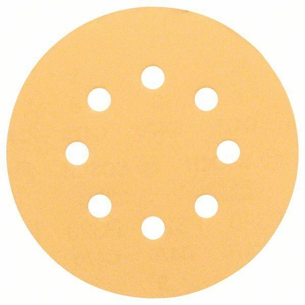 Bosch set 5 dischi abrasivi, diametro 125 mm, grana 80