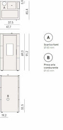 Cadel Cristal 7 Up stufa Pellet Air ermetica 7 KW