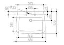 Ideal Standard 21 Lavabo Sospeso 68 x 52 cm