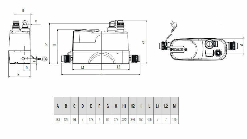 Dab Genix VT 010 stazione automatica raccolta e sollevamento acque di scarico, 0.32 kW