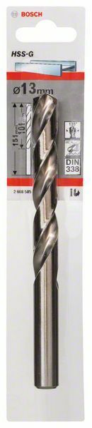 Bosch punta per metallo HSS-G, DIN 338 13 x 101 x 151 mm - 1 pezzo