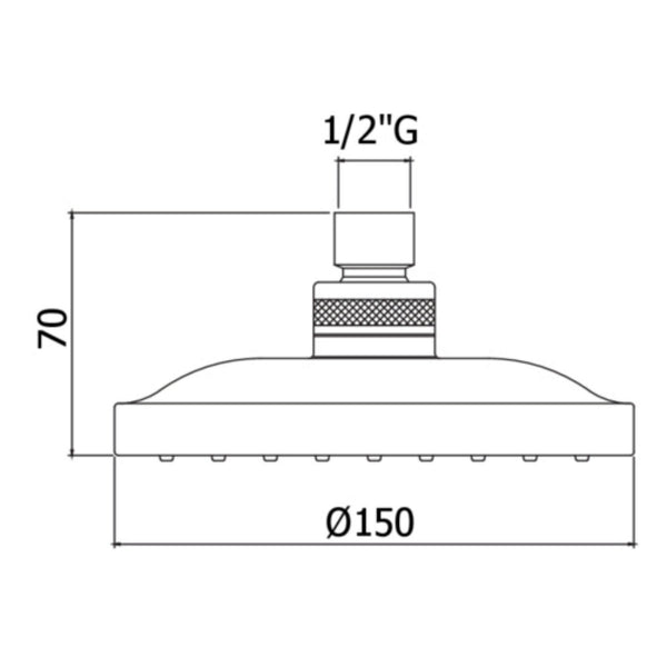 Soffione Paffoni Arizona ZSOF029CR tondo 150 cm