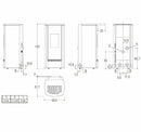 Piazzetta P230 M stufa a pellet 11 kW scarico posteriore