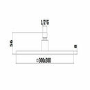 Paffoni soffione Syncro King ZSOF078CR Quadro 30 x 30 cm