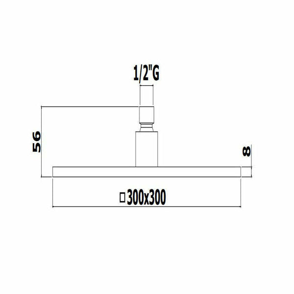 Paffoni soffione Syncro King ZSOF078CR Quadro 30 x 30 cm