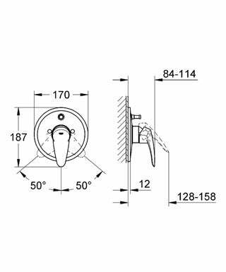 Grohe Eurodisc miscelatore doccia incasso 1/2"