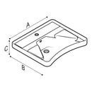 Lavabo ergonomico con poggia gomiti Ponte Giulio 140 B40CMS14