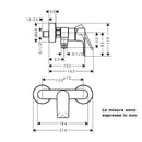 Miscelatore doccia esterno Rebris E 72650000 Hansgrohe senza doccetta e flessibile
