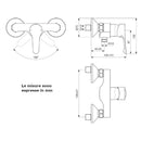Miscelatore esterno doccia Alpha BC488AA Ideal Standard - LOGO PRECEDENTE