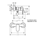 Miscelatore doccia esterno Rebris S 72640000 Hansgrohe senza doccetta e flessibile