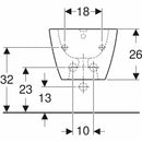 Geberit Smyle Square bidet sospeso vetrochina bianco