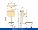 Pucci 0490 eco cassetta esterna 9-4 litri due pulsanti di scarico