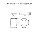 Sedile slim originale I.LIFE A T481201 Ideal Standard chiusura normale