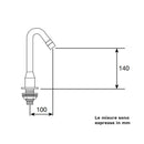 River R597 283 bocca fissa di erogazione per lavabo