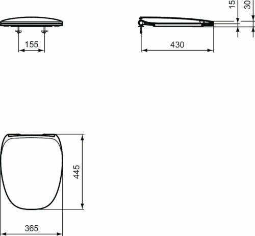 Ideal Standard Dea sedile slim originale chiusura normale - bianco europeo