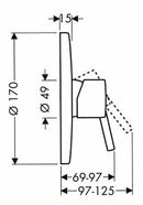 Hansgrohe Talis S miscelatore doccia da incasso per iBox universal cromo