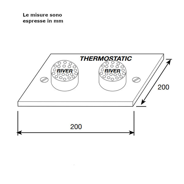 Miscelatore termostatico a pavimento River R540 283 a 2 pulsanti