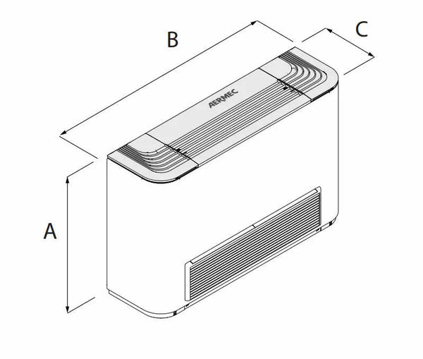 Ventilconvettore Aermec FCZ 300 A a parete con comando a bordo