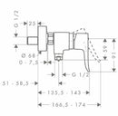 Hansgrohe Metris miscelatore doccia esterno cromo