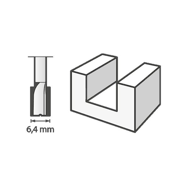 Fresa Dremel 654 acciaio HSS 6,4 mm