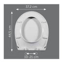 Sedile UNIVERSALE TD3 termoindurente TER00009 cerniere clip-off Polisedil