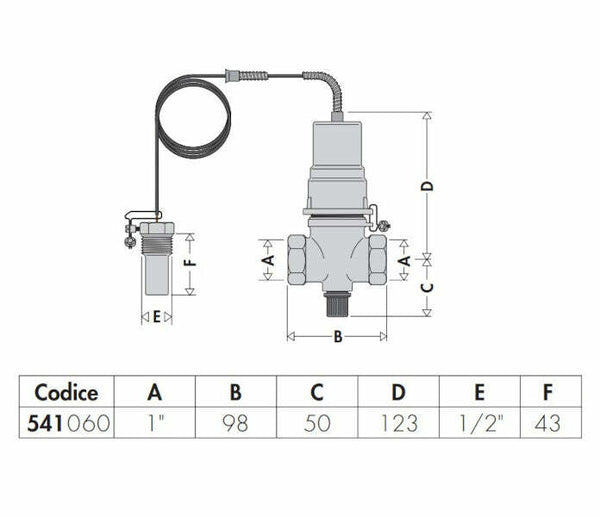 Caleffi 541 valvola di intercettazione del combustibile 1"