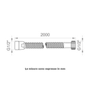 Flessibile Ercos BNFLECFL20 a doppia aggraffatura 2 m cromo