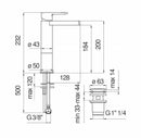 Nobili New Road miscelatore lavabo monocomando cromato a bacinella con bocca a cascata