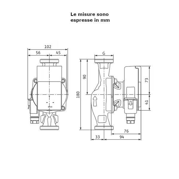 Wilo ATMOS PICO 30/1-6-180 pompa di ricircolo 180 mm 0,03 kW