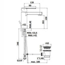 Paffoni West miscelatore lavabo scarico auto cromo