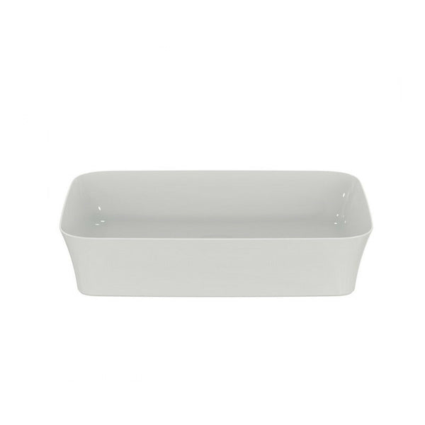 Lavabo da appoggio Ipalyss Vessel E139201 Ideal Standard rettangolare senza troppopieno