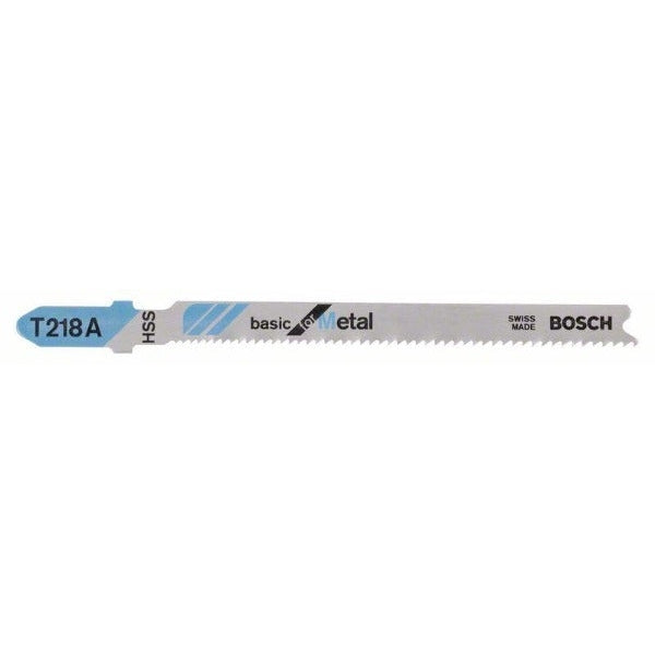 Bosch Basic for Metal T 218 A lama per seghetto alternativo HSS, ondulata, fresata, set 3 pezzi