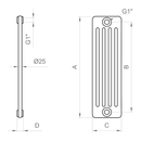 Ercos Comby Radiatore in acciaio multicolonna bianco